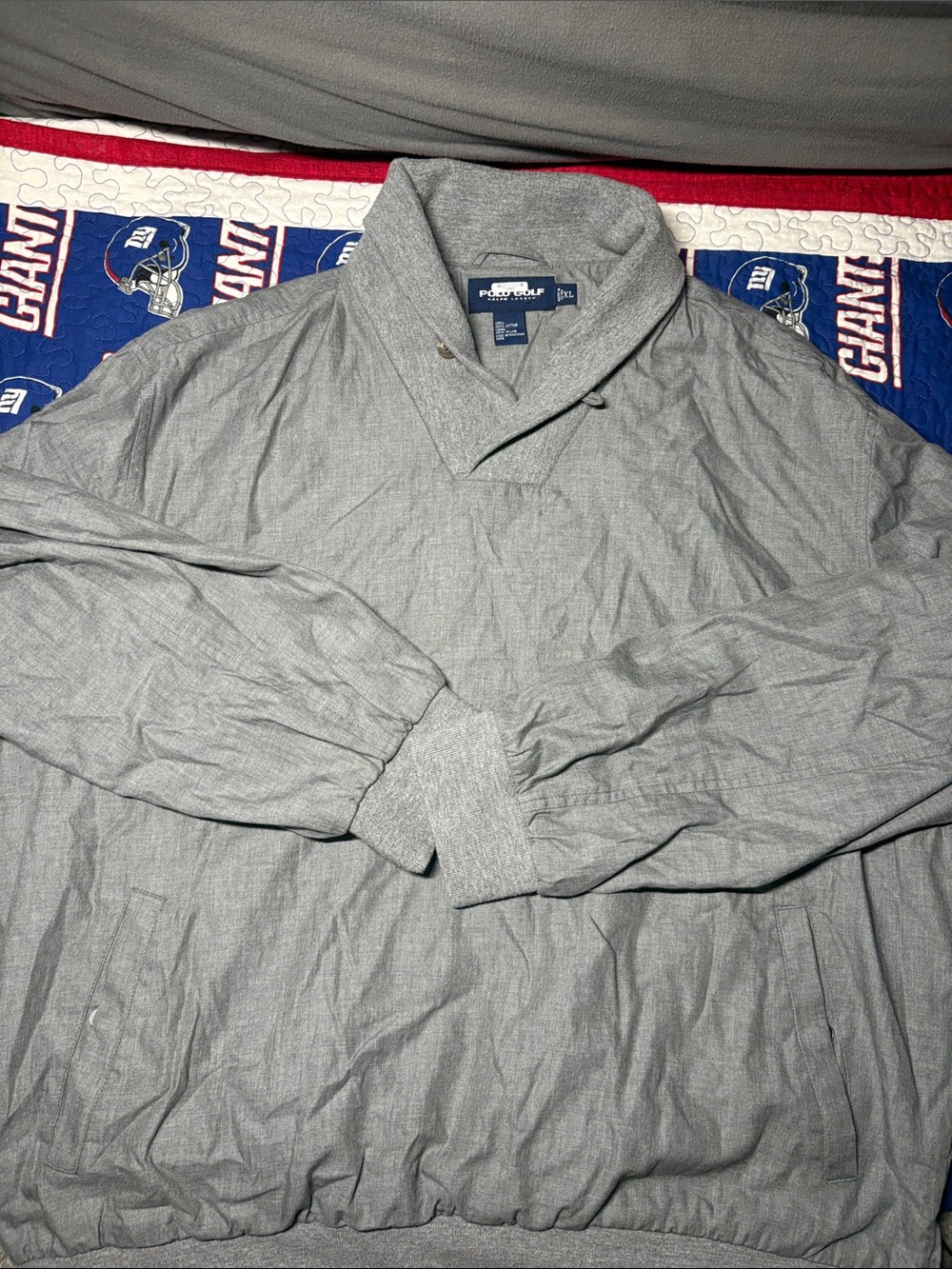 Port Authority Men's Gray Shawl-Collar Windbreaker Pullover